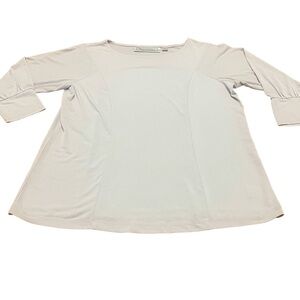 Simonton Says Women's 3/4 Sleeve Gray Blouse Small Polyester Spandex